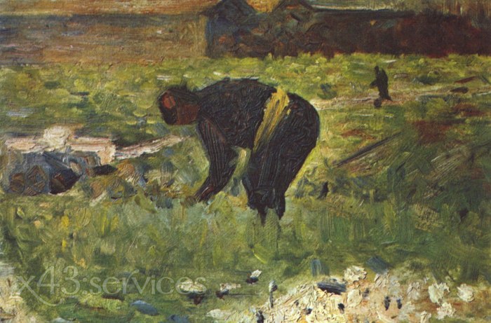Georges Seurat - Bauer bei der Arbeit - Farmer at work